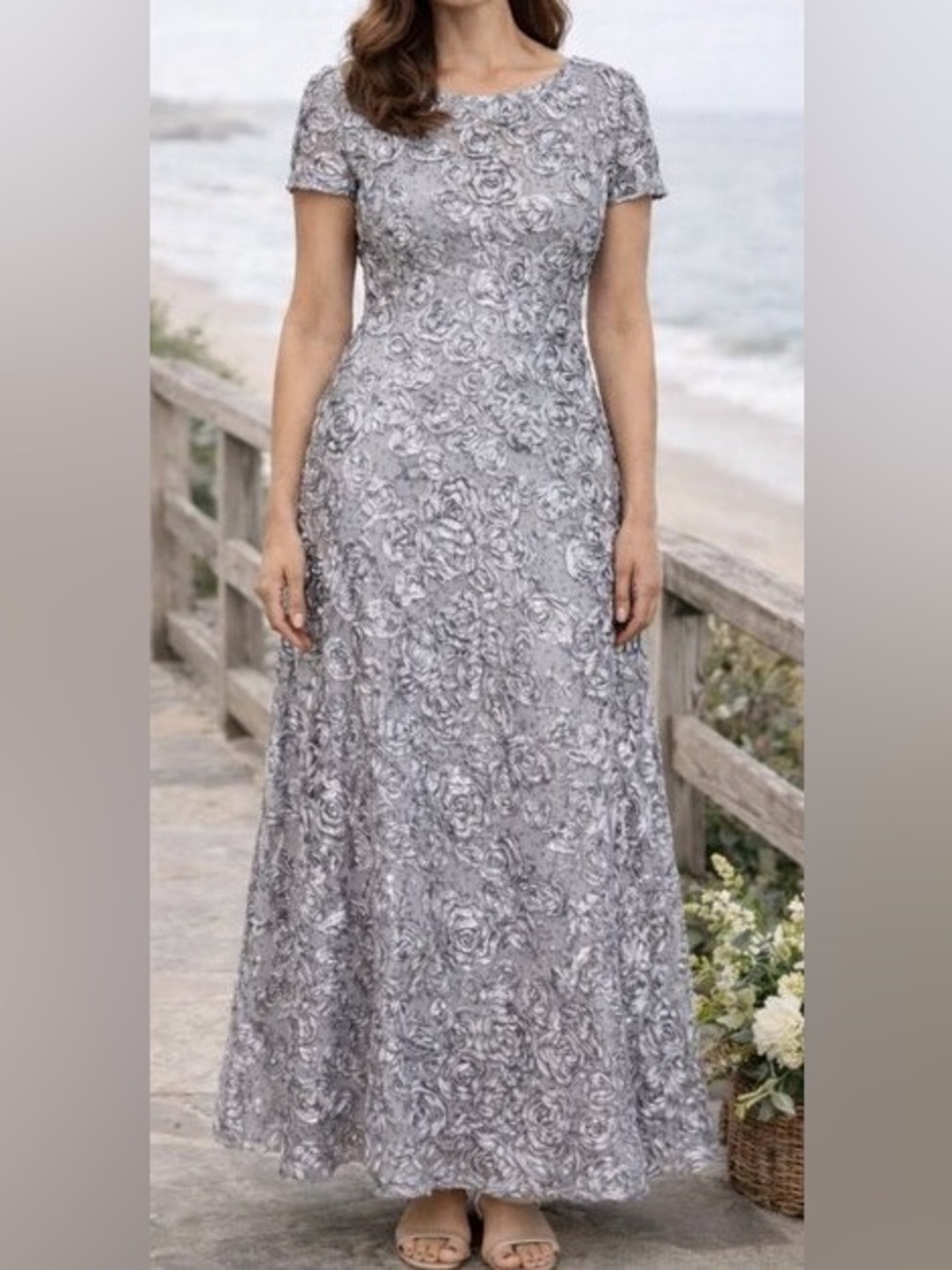 Mother of the Bride Alex Evening size 16- Silver-grey dress
